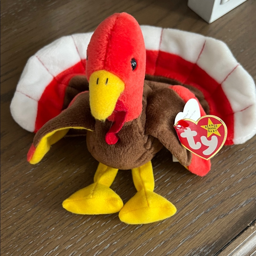 VINTAGE MINT NWT TY BEANIE BABY 1996 The Original Gobbles the Turkey
